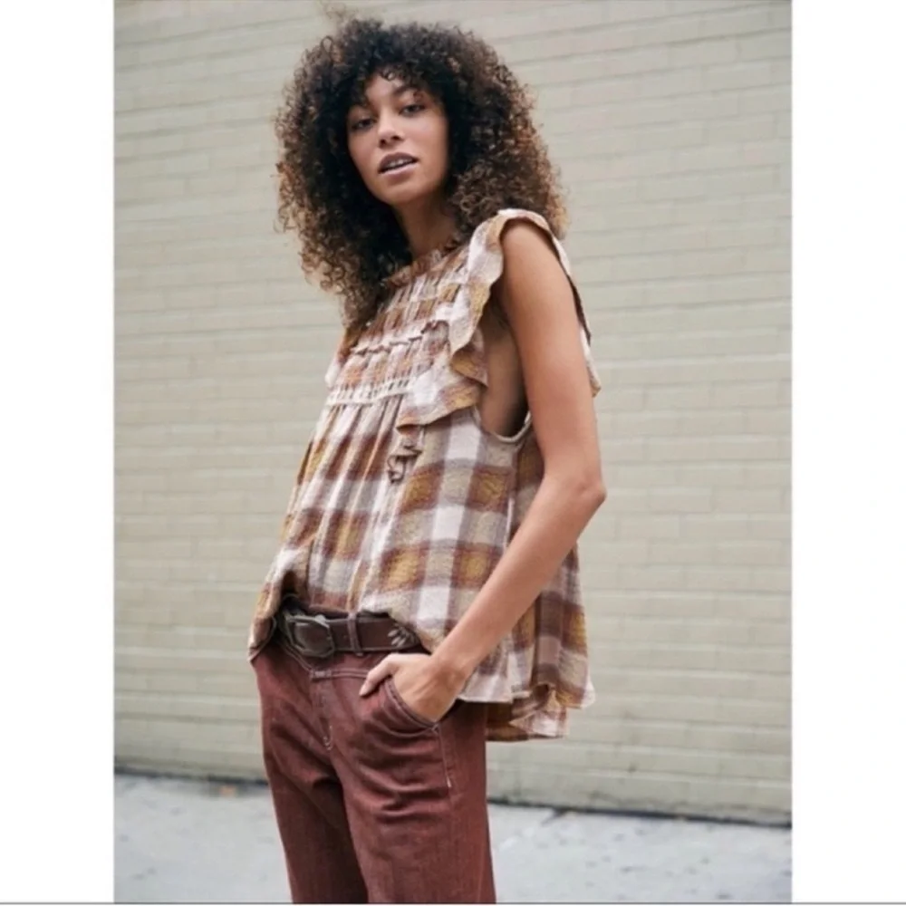Free People Not Your Average Girl Plaid Size XS